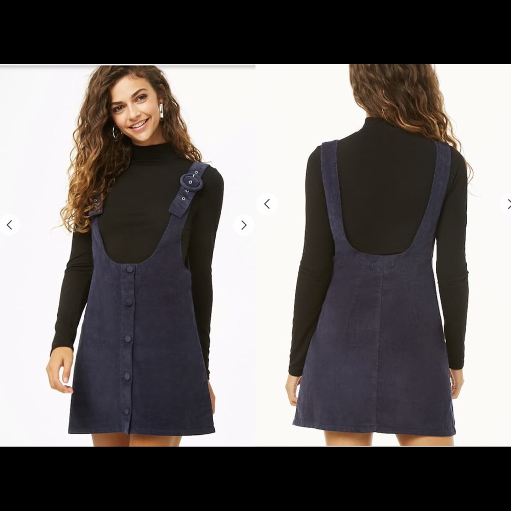Corduroy Pinafore Dress - Picture 1 of 5